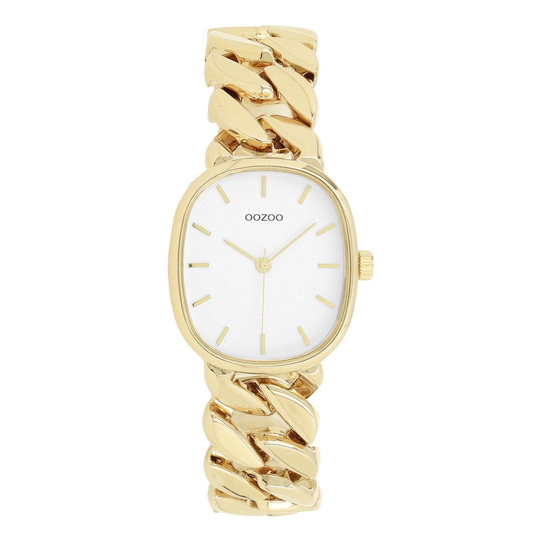 Gold coloured OOZOO watch with stainless steel bracelet 